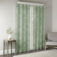 thumbnail image 3 of Madison Park Leilani 50x84" Palm Leaf Burnout Window Sheer in Sage Green, 3 of 5