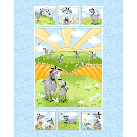 Quilt Fabric Panel - Susybee~Hildy the Goat Quilt Panel 35