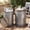 Pure Galvanized, variant on Farmhouse Round End Table Set of 2, Galvanized Accent Side Table with Wood Lid for Living Room Outdoor, White