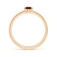 thumbnail image 2 of ANGARA Natural Classic Solitaire Oval Ruby Promise Ring in 14K Rose Gold for Women (Size-6x4mm) | July Birthstone, Birthday, Anniversary, Jewelry Gift for Women | Natural Ruby Ring, 2 of 12