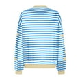 thumbnail image 6 of hotojiny Oversized Tshirt for Women Fashion Star Striped Long Sleeve Pullover Tops Casual Loose Workout Sweatshirt Streetwear, 6 of 7