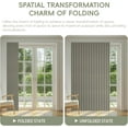 thumbnail image 2 of 100% Blackout Curtains Patio Door Curtain Accordion Door Sliding Door Curtains Extra Wide Blackout Curtains Used for Room Divider (Grey 98" W x 78" L), 2 of 16