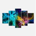 thumbnail image 2 of Glowing Abstract Fireworks - Contemporary Canvas Art Print, 2 of 3