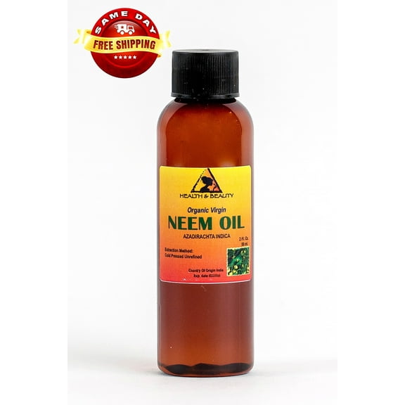 NEEM OIL ORGANIC UNREFINED CONCENTRATE VIRGIN COLD PRESSED RAW PURE 2 OZ
