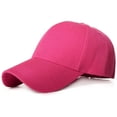 thumbnail image 1 of Men Women Multiple Colour Baseball Cap Peaked Cap Solid Color Adjustable Unisex Spring Summer Dad Hat Shade Sport Baseball Cap,Rose red,Adjustable, 1 of 7