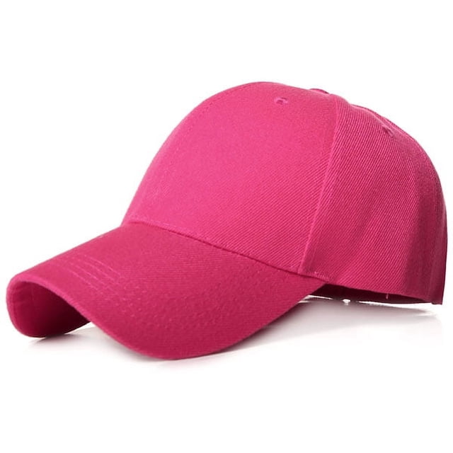 Men Women Multiple Colour Baseball Cap Peaked Cap Solid Color Adjustable Unisex Spring Summer Dad Hat Shade Sport Baseball Cap,Rose red,Adjustable