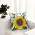 thumbnail image 6 of Yiaed Sunflowers (2) Print Pillow Covers Super Soft Decorative Square Throw Pillow Covers Case Cushion Covers for Sofa Couch Bedroom Car Decor（No pillow core）-24"x24", 6 of 7