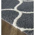 thumbnail image 3 of Totti Oval 6' x 9' Rectangular Polypropylene Trellis Rug in Dark Gray/Cream, 3 of 3