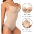 thumbnail image 6 of MANIFIQUE Shapewear for Women Tummy Control Slimming Body Shaper Low Back Built-in Bra Fajas, 6 of 7