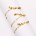 thumbnail image 2 of Paquete de 20 conectores de extremo de cordón de cuero con cadena de extensión de tapa de extremo de hebilla de langosta para fabricación de joyería DIY collar pulsera Zhivalor PTL186-1, 2 of 4