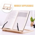 thumbnail image 3 of GOOHOCHY Wooden Book Stand for Reading and Learning at Home Beige Compact Size Adjustable, 3 of 8