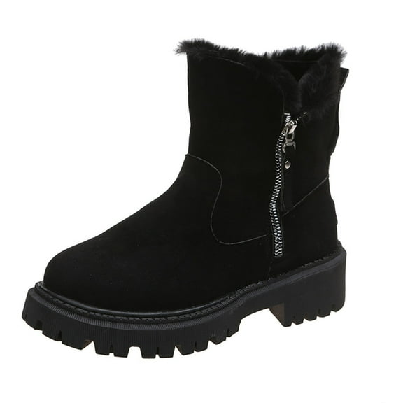 YLYL Winter Boots for Women Insulated, High-Traction Grip Outdoor Slip on Waterproof Short Boots