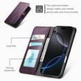 thumbnail image 4 of For iPhone 14 Pro 6.1-inch Case,Elastic Wristband Magnetic Suction Closure Flip Stand Wallet Leather Phone Case,Purple,For iPhone 14 Pro, 4 of 12