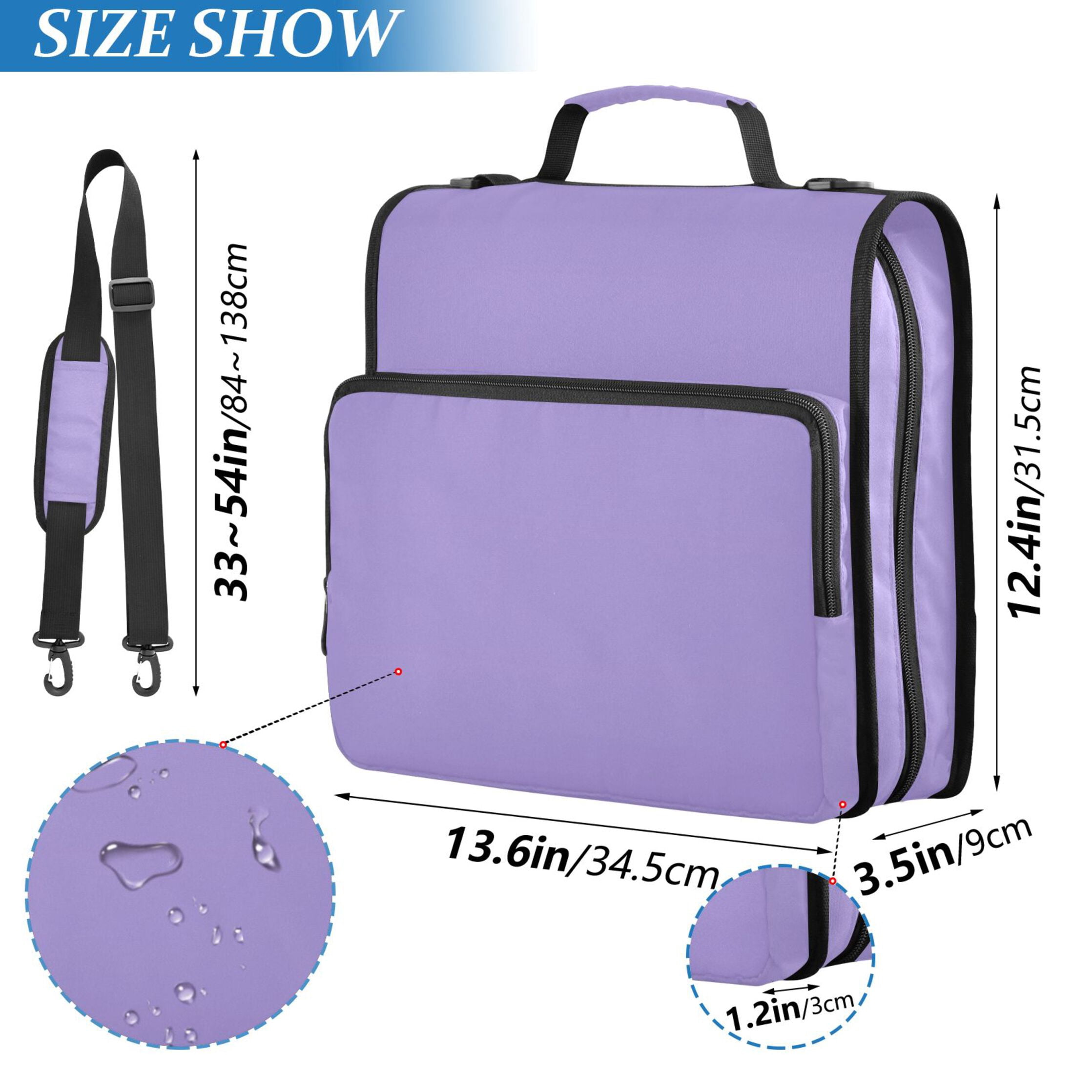 ALAZA Zipper Binder Lavender Purple 3 Ring Trapper Keeper File Folder Organizer Bag