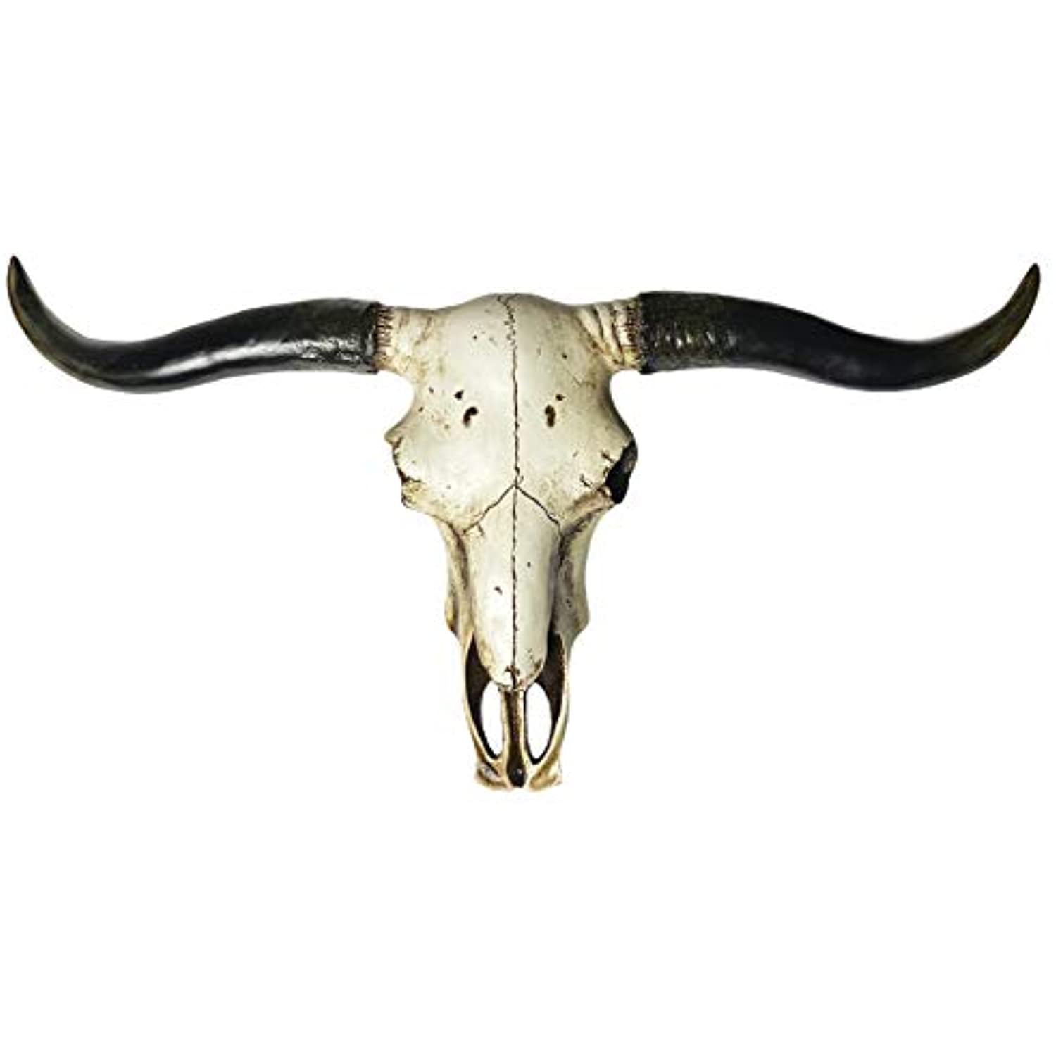 Southwestern Faux Longhorn Steer Wall Mount Cow Skull Route US 66 Red White Blue