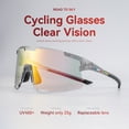 thumbnail image 3 of ROCKBROS Pro Cycling Glasses ROAD TO SKY Series with 3 Photochromic/Polarized/Night-Vision Lens Outdoor Sports UV Protection, 3 of 21