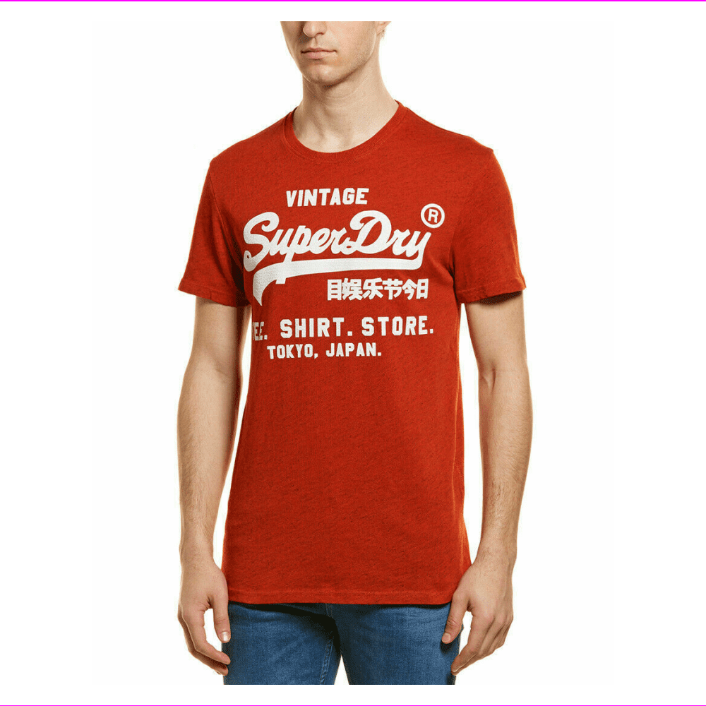 Superdry Shop Tee Graphic Print T-Shirt Arazona Orange, XL - Walmart.com