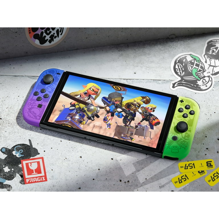 2022 Nintendo Switch OLED Splatoon 3 Limited Edition 5 in1 Bundle, Blue &  Yellow Gradient Joy-Con 64GB Console, LAN-Port Graffiti-themed Dock, Mytrix  Bamboo Wireless Pro Controller & Accessory 