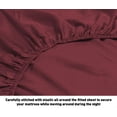 thumbnail image 3 of Oxford Collection 600 Thread Count Deep Pocket Egyptian Quality Cotton Solid Sheet Set (King, Burgundy), 3 of 3