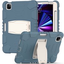 XYX Case for iPad Pro 11 inch (4th/3rd/2nd/1st Gen), Dual Layer Slim Heavy Shockproof Rugged Protective Cover Case with Kickstand (Cornflower Blue)