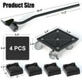 thumbnail image 3 of Furniture Mover Sliders Dolly & Lifter Tool Set, 2886lbs Load Heavy Small Furniture Transport Moving Tools with 360° Rotation Wheels, Anti Slip Mats and Height Enhancing Mats, Black, 3 of 7