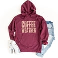 thumbnail image 5 of Coffee Weather Block Distressed - Women's Graphic Hoodie, 5 of 10