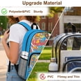 thumbnail image 6 of ZIATUBLES Clear Backpack, Heavy Duty Fabric & PVC Transparent Bookbag with Construction Vehicles Print, Large Capacity See Through Backpack for School College Work Travel Security, 6 of 7