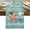 Aqua, variant on Coastal Shells Table Runner Summer Beach Ocean Coral Teal Blue Wooden Tablerunners 13 x 48 Inch, Table Decorations Tabletop Scarf for Summer Gathering Holiday Farmhouse Kitchen Dining Decor