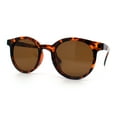 thumbnail image 4 of Retro Hipster Fashion Horn Rim Round Circle Len Plastic Sunglasses Tortoise - Brown, 4 of 8