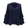 thumbnail image 5 of Only Moment Blue Long Sleeve Lightweight Knit Tops Crew Neck Long Sleeve Tops, Soft Cozy Knit Pullover, Travel Work Daily Wear Clothes, 2026 Fall Casual Dressy Outfits S, 5 of 6