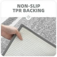 thumbnail image 4 of DISEN Gray Bathroom Rugs - Absorbent, Non Slip, Soft, Washable, Quick Dry, 16"x24" Small Light Grey and White Bath Mats for Bathroom, Microfiber Shower Mat Bath Rug Bathroom Carpet, 4 of 6