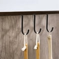 thumbnail image 4 of NOGIS 20 Pcs J Hook for Wire Shelving Hooks Stainless Steel Hanger Clip on Metal Wire Rack Hook Hanging Sink Grid Hook for Display Kitchen Bedroom Office Wire Shelf Pans Pots Kitchenware(Black), 4 of 7