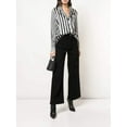 thumbnail image 4 of Nicole Miller Artelier BLACK/WHITE Pajama Stripe Blouse, US Petite, 4 of 5