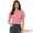 Red, variant on DARING DIVA Women's Plaid Puff Sleeve Ruffle Peter Pan Collar Blouse S Red