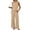 Khaki, variant on Lounge Sets for Women Knit Loose Tank Top Wide Leg Pants Soft Comfy Pajamas Set 2-Piece Outfits