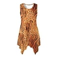 thumbnail image 4 of FUIALDOLG Brown Cheetah Animal Print Dresses for Women Lady Leopard Sundress Summer Womens Sleeveless Dresses Casual A Line Flowy Pleated Midi Dress Beach Vacation Outfits,3XL, 4 of 7