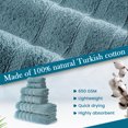 thumbnail image 3 of HALLEY Turkish Towels Set (6 Pieces) 650 GSM Highly Absorbent Super Soft 100% Cotton - 2 Bath Towels, 2 Hand Towels 2 Washcloths - Turquoise, 3 of 11