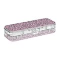 thumbnail image 2 of Plastic Pencil Box Large Capacity Pencil Boxes Clear Boxes with Snap-Tight Lid Stylish Office Supplies Storage Organizer Box Pink Glitter Cheetah Print, 2 of 7