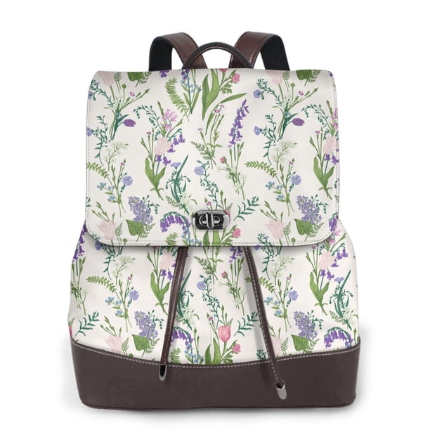 Fotbe Wisteria Flower Mochila Bolso con Estampado para Mujer, Mochila Antirrobo de Nylon Impermeable, Bolsa Ligera de Hombro