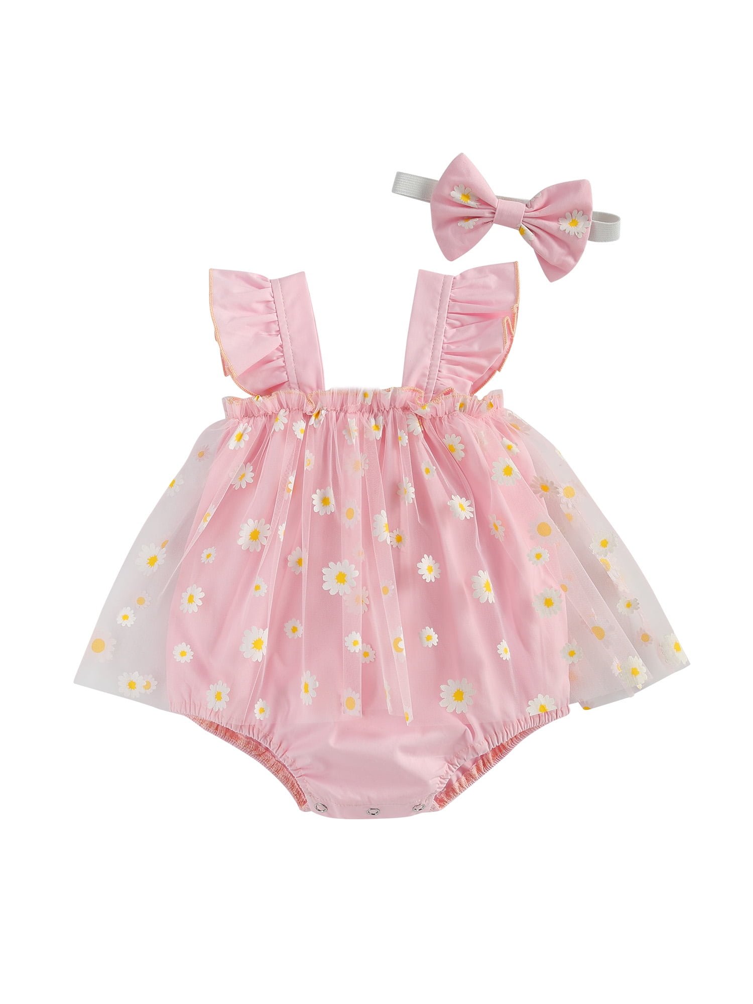 Spring hue Newborn Baby Girls Mesh Romper Suspender Skirt Princess ...