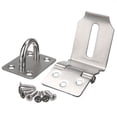 thumbnail image 3 of Ruibeauty 90 Degrees Latch Lock Hasp And Staple For Padlock Gate Door Shed Stainless Steel, 3 of 5