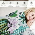 thumbnail image 3 of Nawypu  Cactus Throw Blanket, Cartoon Style Inspired Drawing of Hedgehog Animals Saguaro and Prickly Pear, Flannel  Accent Piece Soft Couch Cover for Adults,, 3 of 6