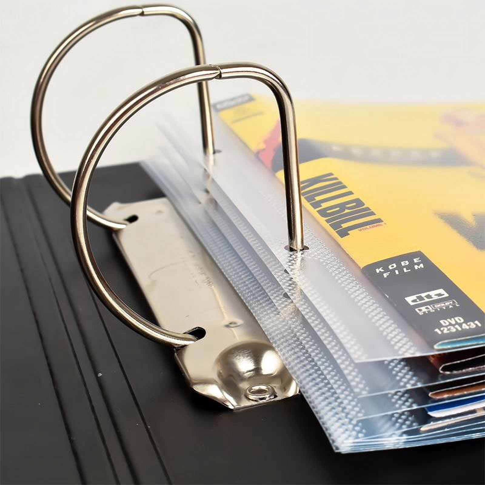 Djois® DVD Bundle, 100 Transparent Single DVD Sleeves/Pack , 4 Black DVD Binders (10264)