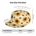 thumbnail image 6 of Fotbe Sunflowers And Bee Flat Bill Visor Cap Classic Snapback Hat Polyester Foam Trucker Hat Trucker Cap Adjustable Baseball Cap, 6 of 9