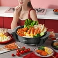 thumbnail image 5 of AORAN Electric Hot Pot, 6L Electric Skillet, Non-Stick Smokeless Cooking Pot with Divider Fondue, Shabu-Shabu with Tempered Glass lid for 2-6 People, 5 of 9