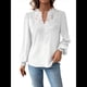 thumbnail image 3 of Blusas de con Lunares, Estilo Bohemio, de Larga y Cuello en V para Mujer, con Encaje de Ganchillo, Estilo Informal y Moderno S, 3 of 9
