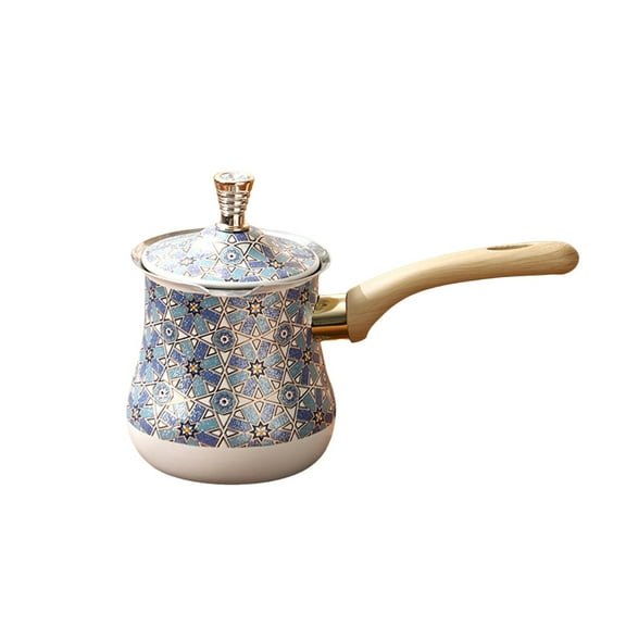 Mocha pot, stainless steel milk jug, stainless steel melting pot with spout for tea, for milk, chocolate, butter, cheese and coffee
