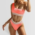 thumbnail image 1 of WILLBEST Traje de Baño Para Mujer, Moda Femenina, Sexy, de Un Solo Hombro, Color Sólido, Traje de Baño de Dos Piezas, 1 of 3