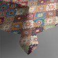 thumbnail image 3 of Boho Bohemia Flower Rectangle Tablecloth 60"x84",Waterproof Polyester Rectangle Table Cloth, Wipeable Spillproof Polyester Tablecloth for Dining, Camping, Indoor and Outdoor, 3 of 5