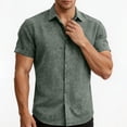 thumbnail image 6 of Yyuenw Mens Shirts Casual, Denim Short Sleeve Button Down Shirt with Chest Pocket, Breathable Solid Top for Summer&Daily, 6 of 8
